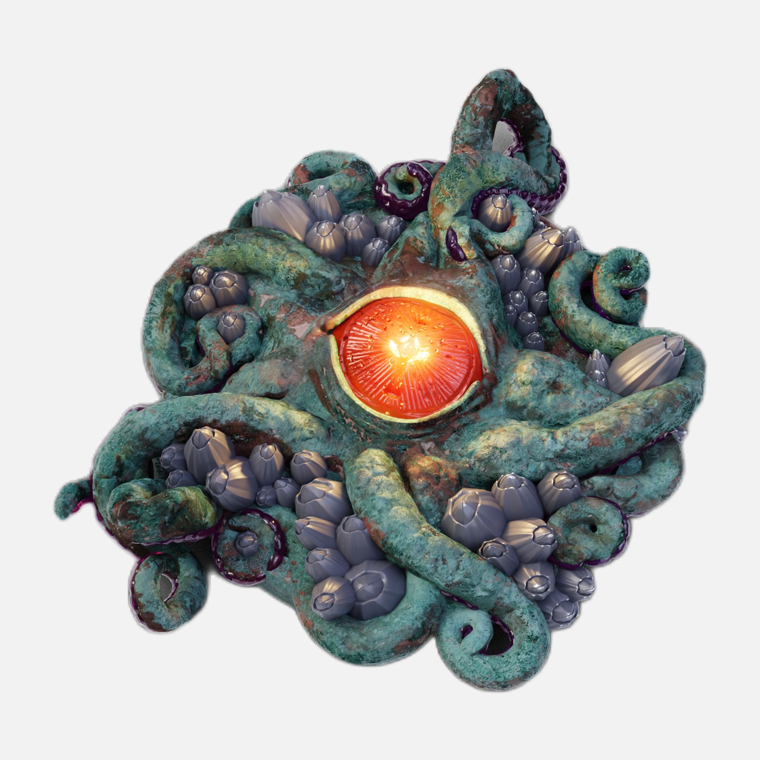 Amuleto della Telepatia con occhio e tentacoli
